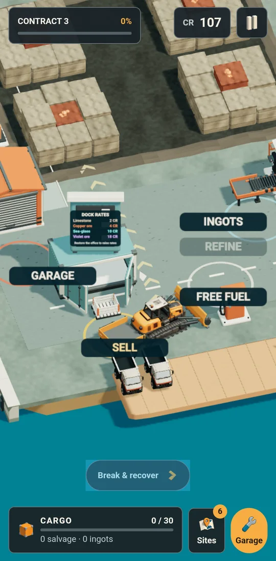 Sell at the dock and load the sales trucks — Harbor Dozer screenshot